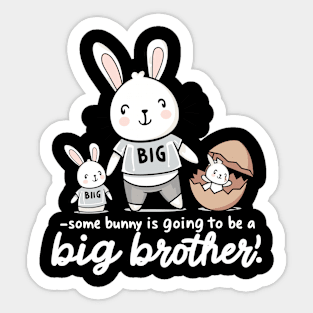 Big Brother Announcement Cute Bunny Family Design Sticker